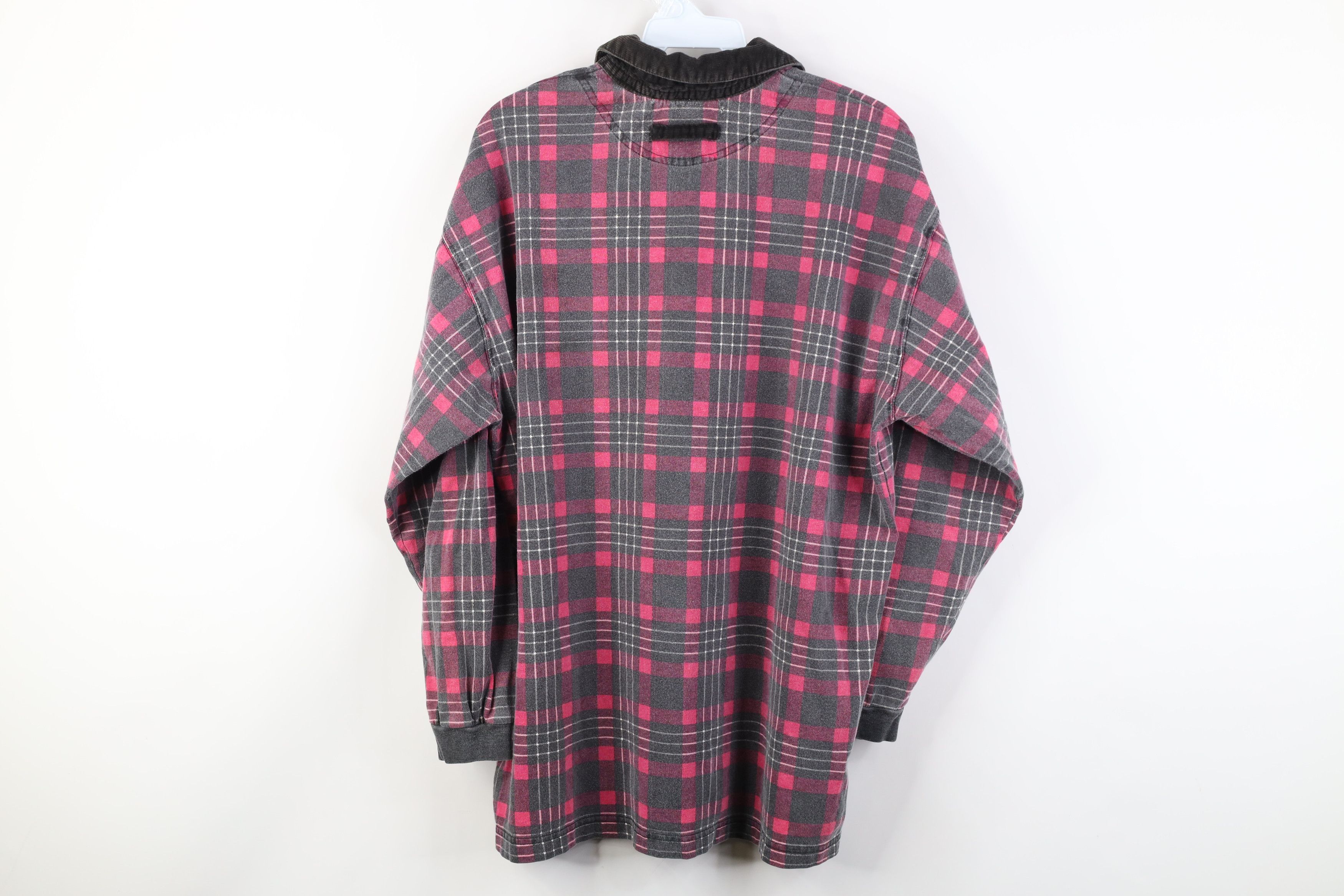 Vintage Vintage 90s Streetwear Collar Long Sleeve Rugby Polo Plaid Size XL / US 12-14 / IT 48-50 - 12 Thumbnail