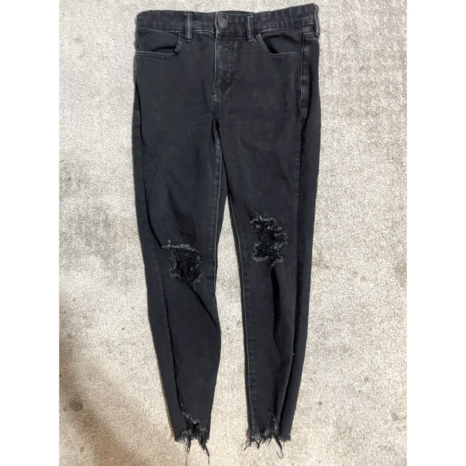 American Eagle Outfitters American Eagle Women Pants Size 8 Short Black Next Level Stretch Hi-Rise Jegging Size 30" / US 8 / IT 44 - 3 Thumbnail