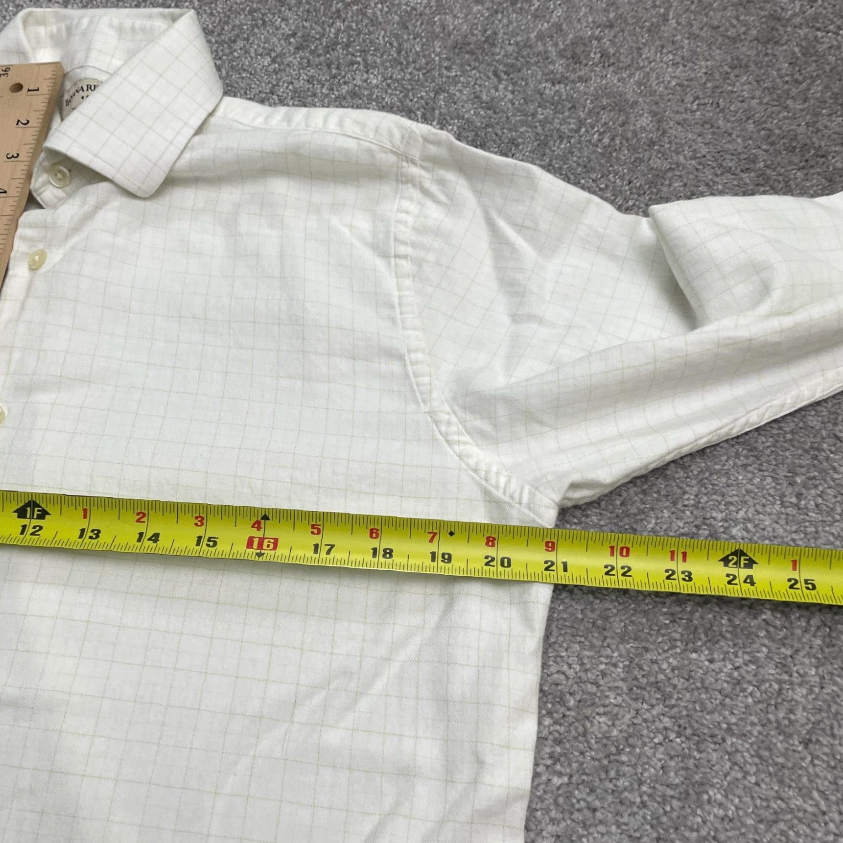 Banana Republic Banana Republic Shirt Mens Small White Check Button Down Workwear 14-14.5 Size 36R - 7 Thumbnail