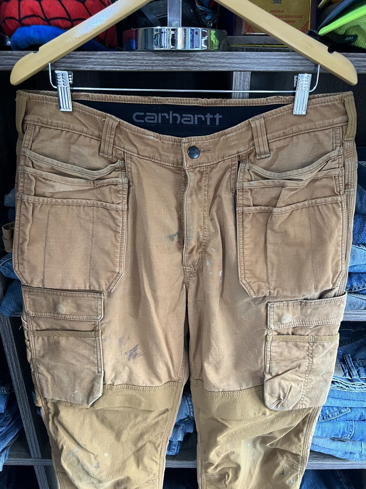 Carhartt 🔥Crazy Rare Carhartt Ripstop Multipockets Double Knee Size US 35 - 4 Thumbnail