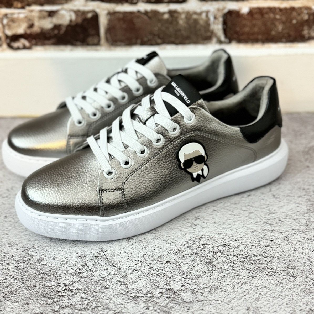 Karl lagerfeld silver shoes deals