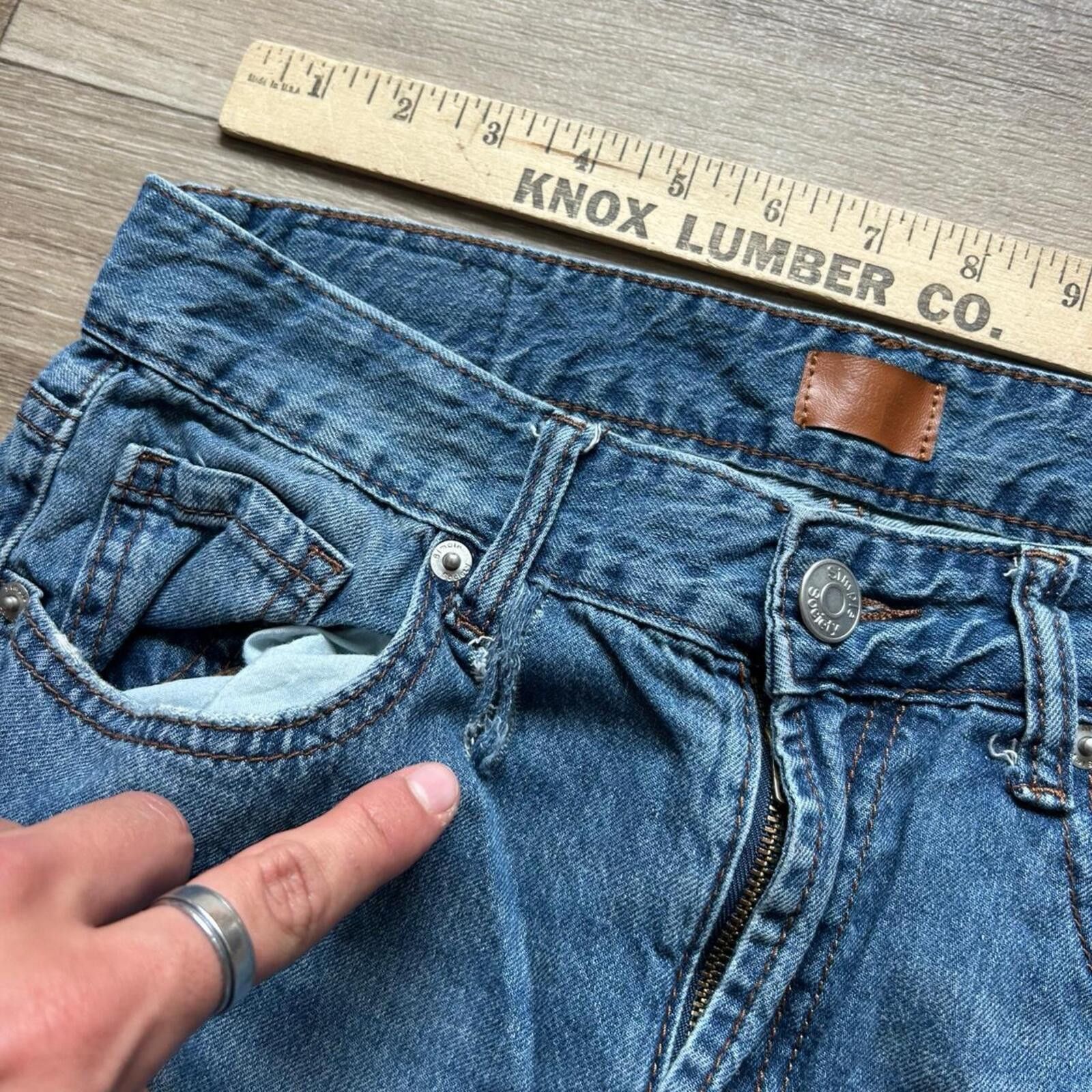Other Sick Vintage y2k Baggy Denim Jeans size 9/29 Wide Leg Pants Size 32" / US 10 / IT 46 - 6 Thumbnail