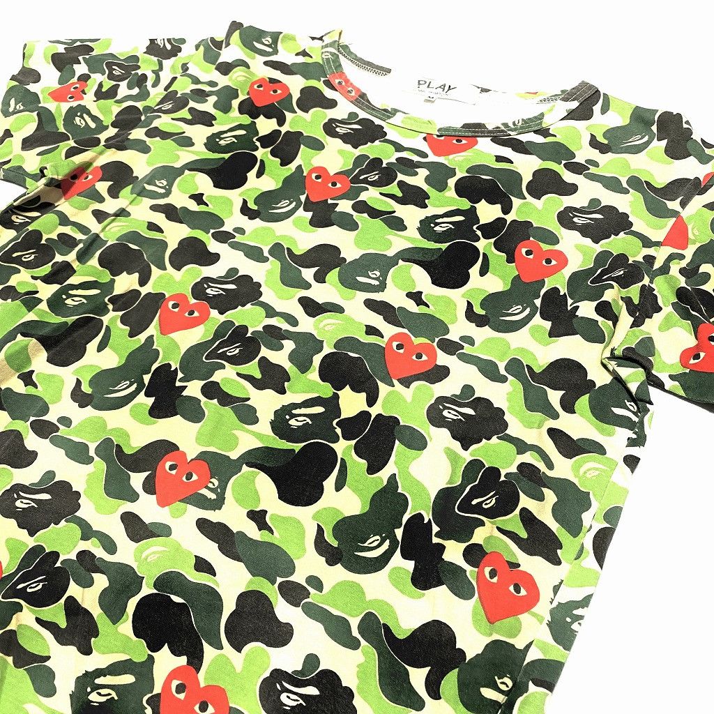 Comme des Garcons Vintage Comme des Garcons PLAY × BAPE Tee All over print Size US M / EU 48-50 / 2 - 2 Thumbnail
