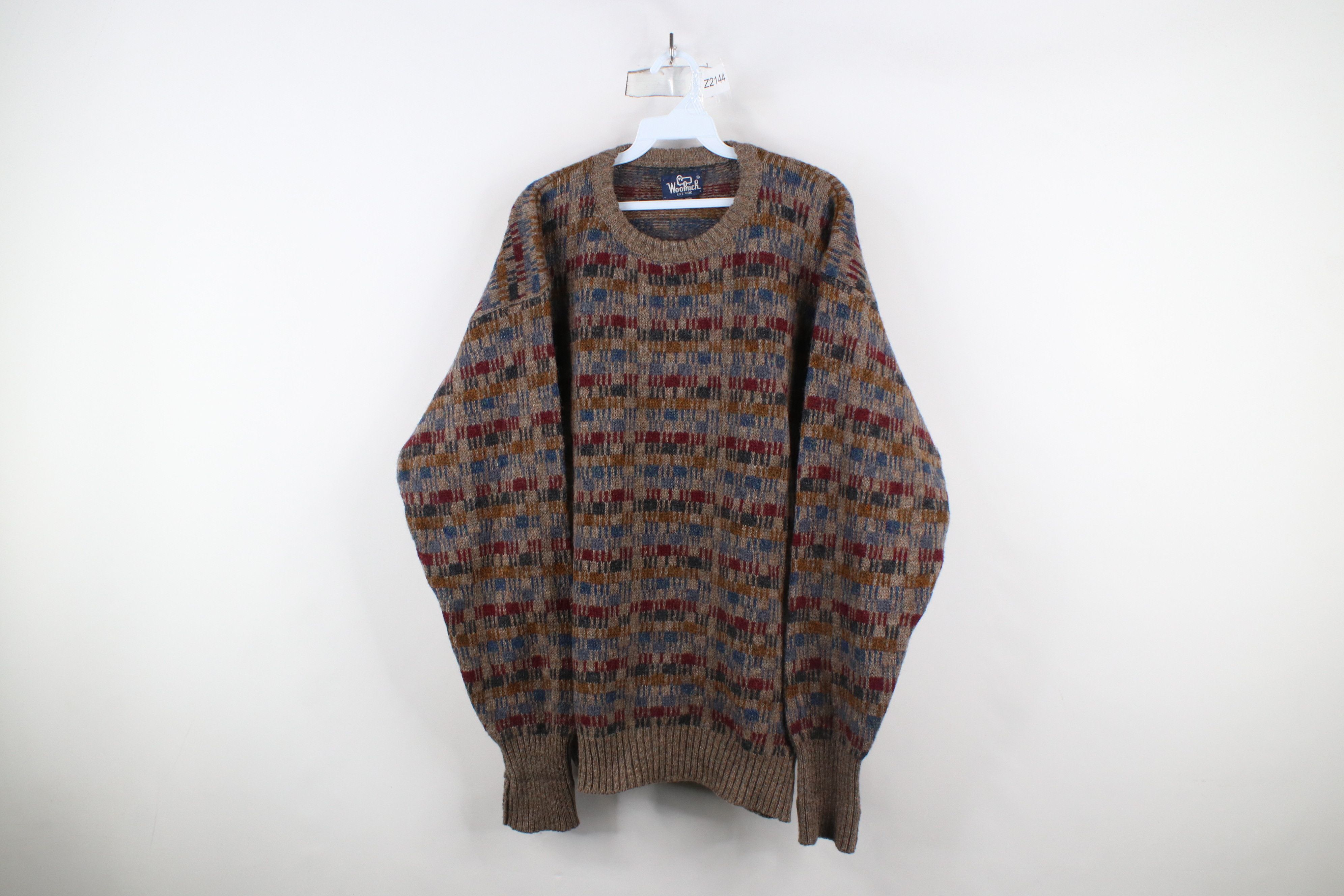 Vintage × Woolrich Woolen Mills Vintage 90s Woolrich Heavyweight Wool Knit Crewneck Sweater Size US M / EU 48-50 / 2 - 1 Thumbnail