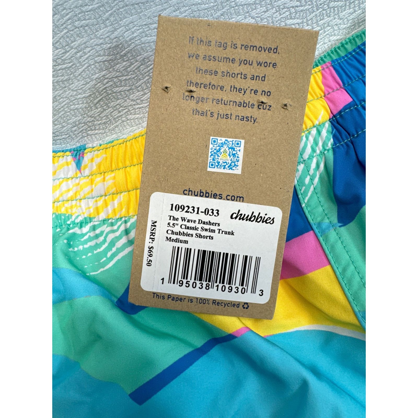 Chubbies Chubbies "Wave Dashers” 5.5” swim trunk men sz M Size US 32 / EU 48 - 5 Thumbnail