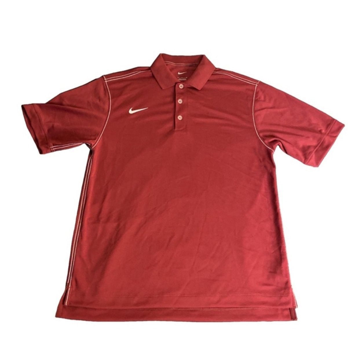 Nike Classic Red Dri-FIT Polo Shirt Nike Golf Tennis Activewear L Size US L / EU 52-54 / 3 - 2 Thumbnail