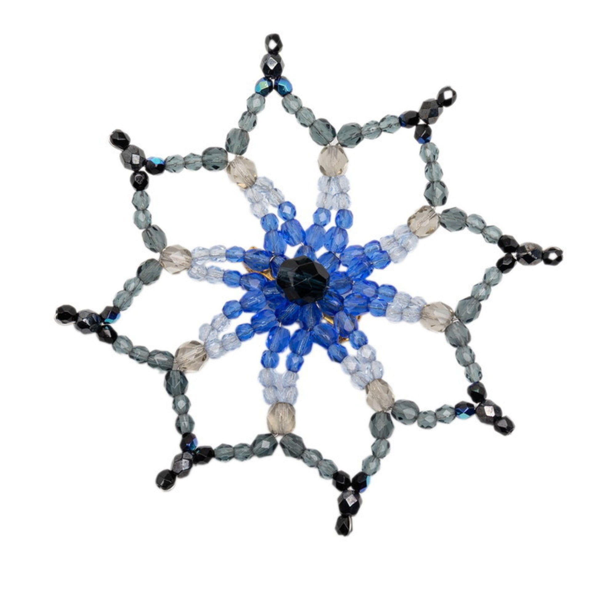 Chanel CHANEL Snowflake Crystal Motif Brooch in Blue and Multicolor Beads for Women Size ONE SIZE - 1 Thumbnail