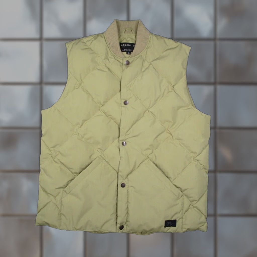 Vintage Arbor Collective Vest Mens Extra Large Green Down Quilted Full Zip Puffer Size US XL / EU 56 / 4 - 1 Thumbnail