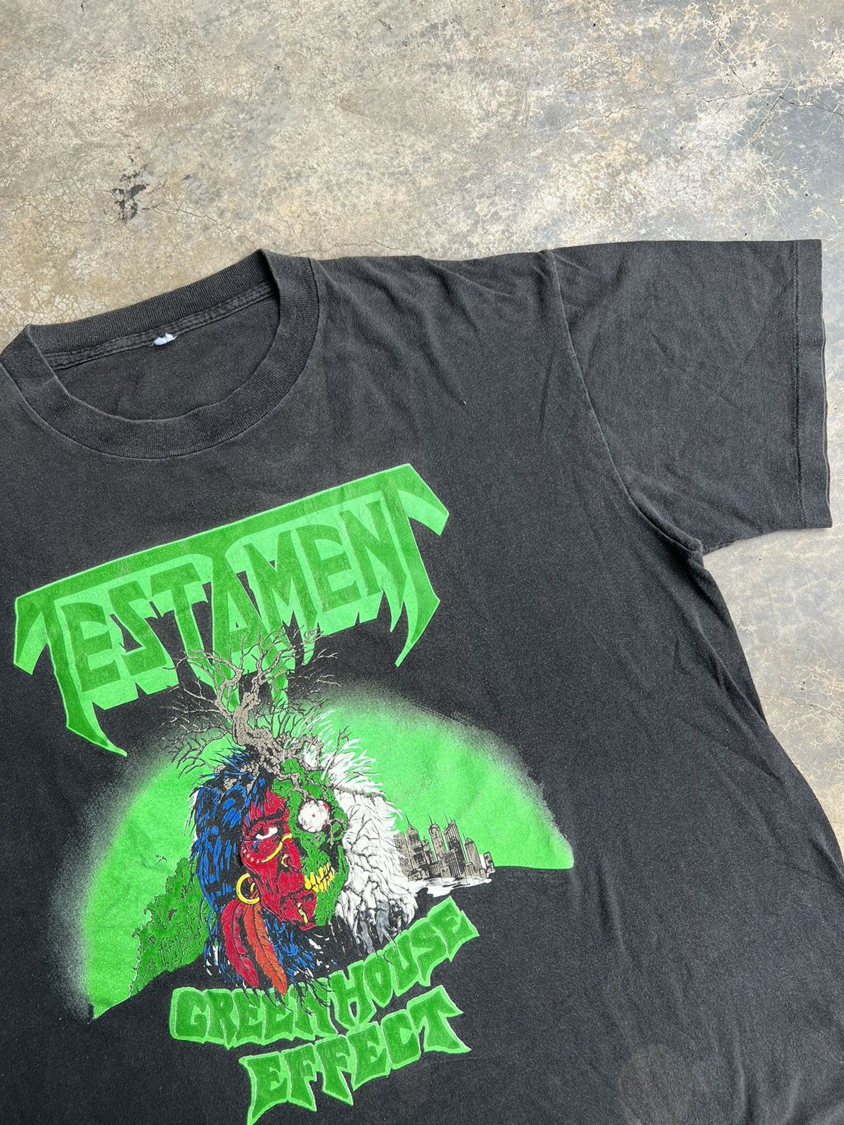 Band Tees (XL) 1989 Vintage Testament GreenHouse Effect Tour Band Tees Size US XL / EU 56 / 4 - 7 Thumbnail