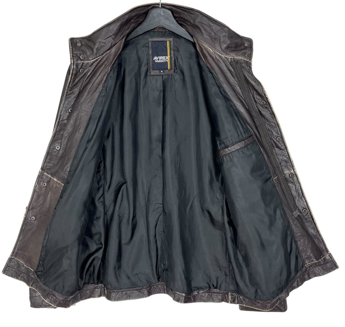 Avirex Avirex Varsity Leather Jacket Size M / US 6-8 / IT 42-44 - 6 Thumbnail
