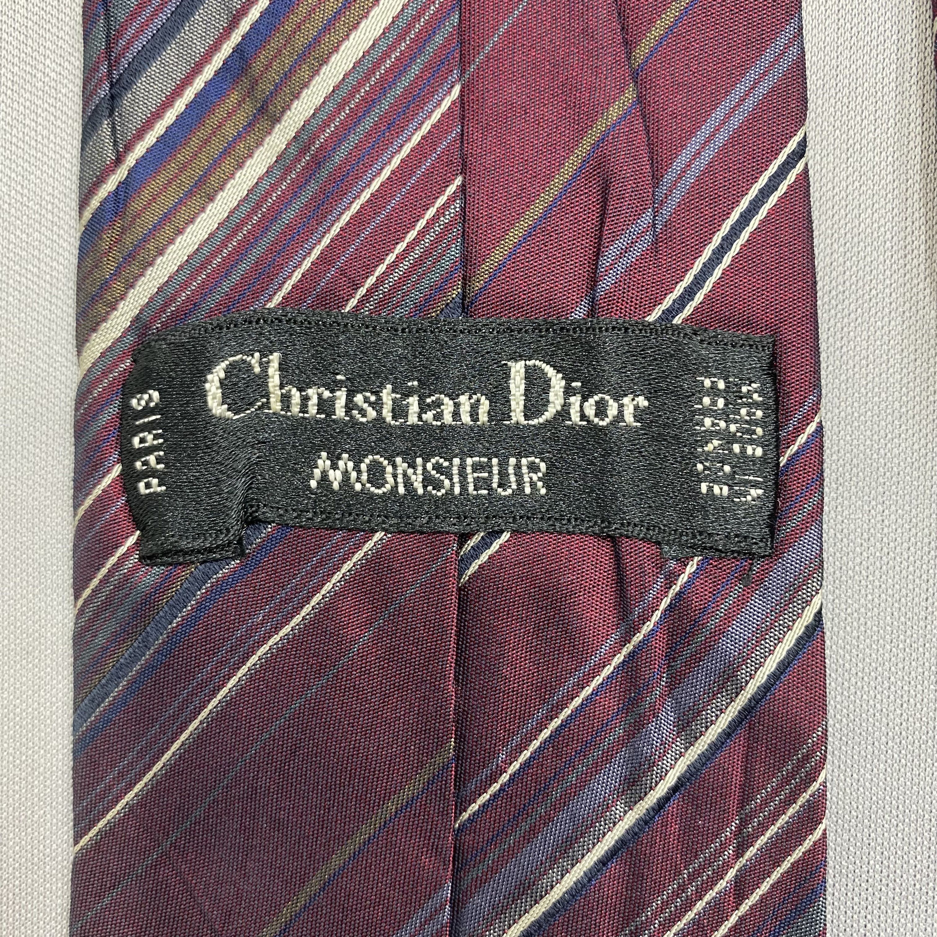 Japanese Brand Vintage Christian Dior SILK Necktie Cravate Pure Silk Size ONE SIZE - 7 Thumbnail