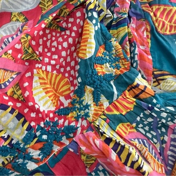 Cynthia Rowley Cynthia Rowley 100% Cotton Tropical Floral Multicolor Wrap R Size 30" / US 8 / IT 44 - 5 Thumbnail
