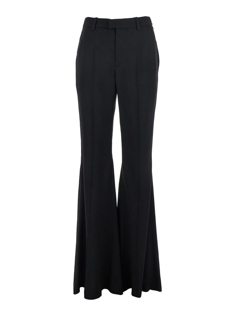Balenciaga Black Pants with Belt Loops and Flared Leg in Viscose Woman Size 27" / US 4 / IT 40 - 1 Thumbnail