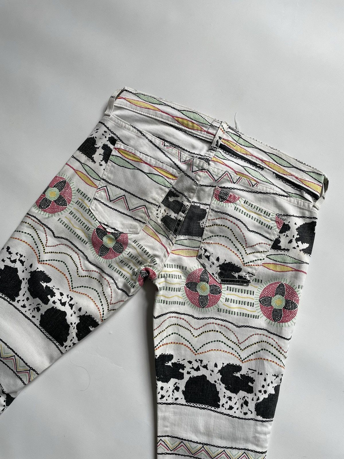 Current/Elliot Current Elliott white abstract multicoloured skinny jeans Size 26" / US 2 / IT 38 - 3 Thumbnail