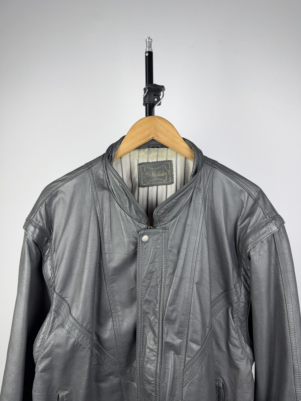 Vintage Vintage 90s Avant Garde Leather Biker MOTO Y2K Jacket Size US M / EU 48-50 / 2 - 2 Thumbnail