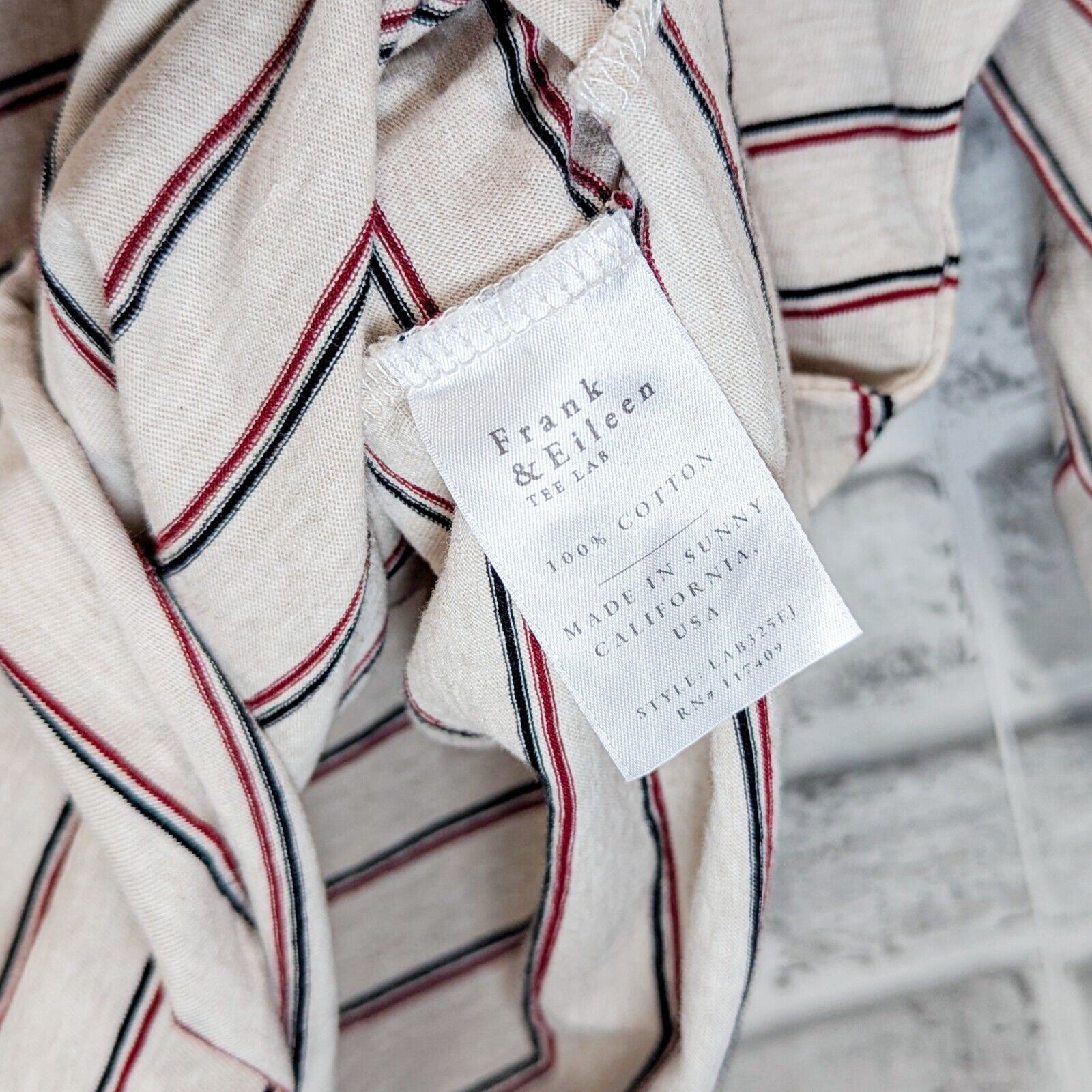 Frank & Eileen Frank & Eileen TEE LAB Continuous Sleeve Tee Oatmeal Stripe Size S / US 4 / IT 40 - 6 Thumbnail