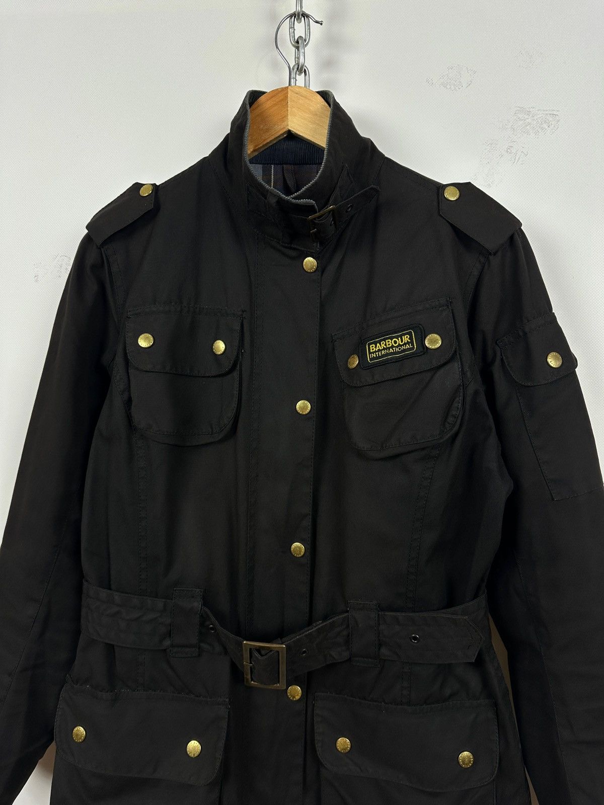 Barbour Barbour International Utility Black Waxed Motorcycle Jacket Size L / US 10 / IT 46 - 6 Thumbnail