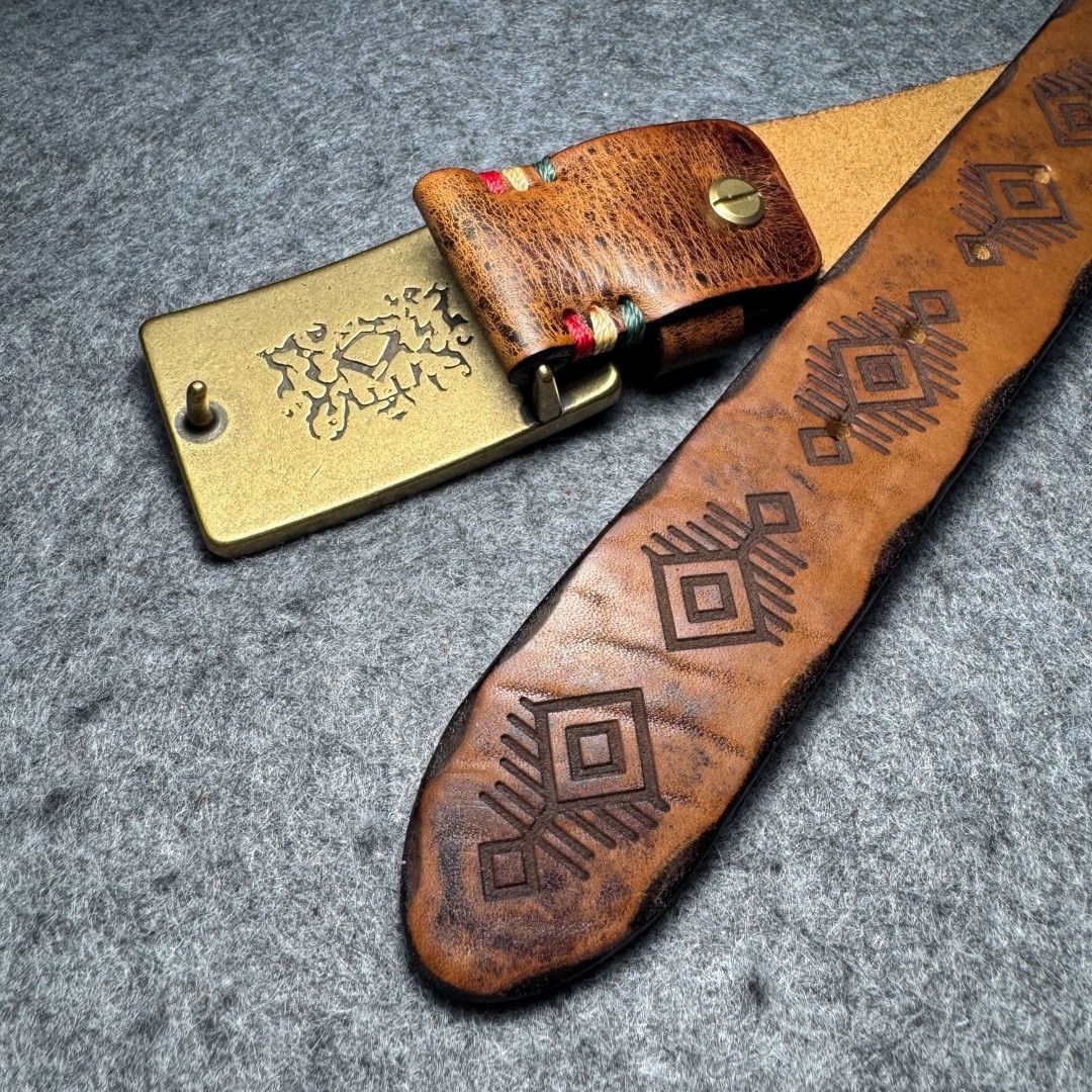 Designer Copper Buckle Lucky Totem Belt Size ONE SIZE - 3 Thumbnail