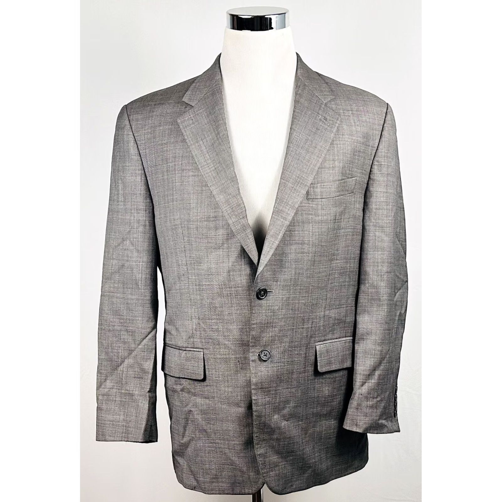 Chaps Chaps Sport Coat 42R Gray Wool Two Button Lined Vented Size US XS / EU 42 / 0 - 2 Thumbnail