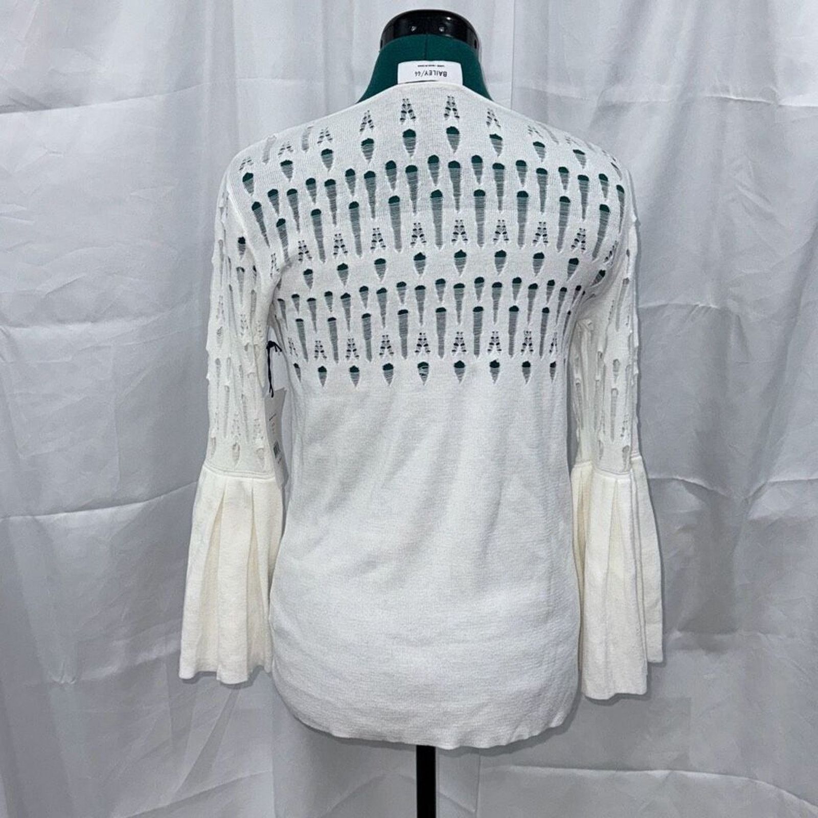 Bailey 44 Bailey 44 white open knit bell sleeve sweater | Sz L, NWT Size L / US 10 / IT 46 - 6 Thumbnail