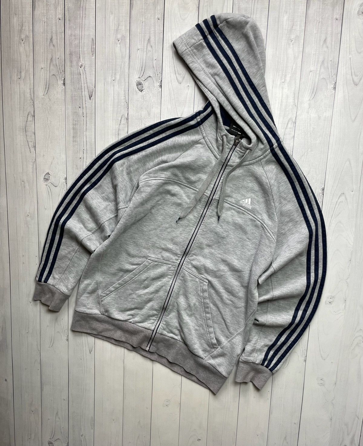Adidas × Vintage Vintage Adidas performance essential Zip Hoodie size M Size US M / EU 48-50 / 2 - 1 Thumbnail