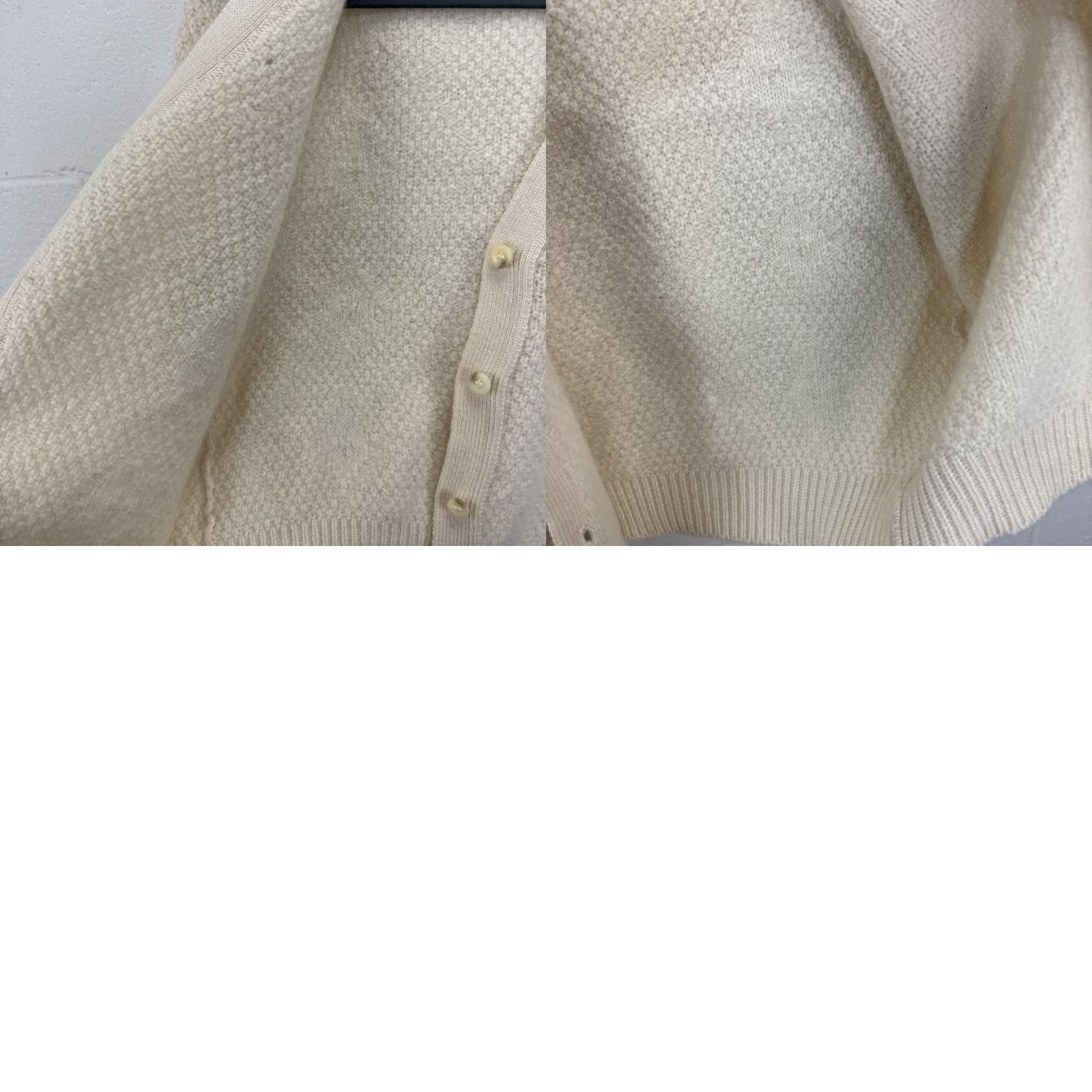 Pendleton VINTAGE Pendleton Women's V Neck Cardigan Sweater 100% Pure Virgin Wool Sz M Ivory 1970s Secretary/Geek Mens? Size M / US 6-8 / IT 42-44 - 10 Thumbnail