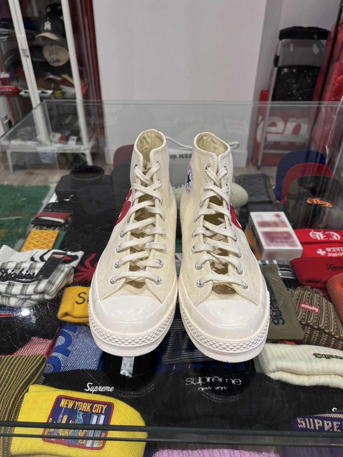 Comme des Garcons Converse Chuck Taylor All Star 70 Hi CDG PLAY White Size US 10 / EU 43 - 3 Thumbnail