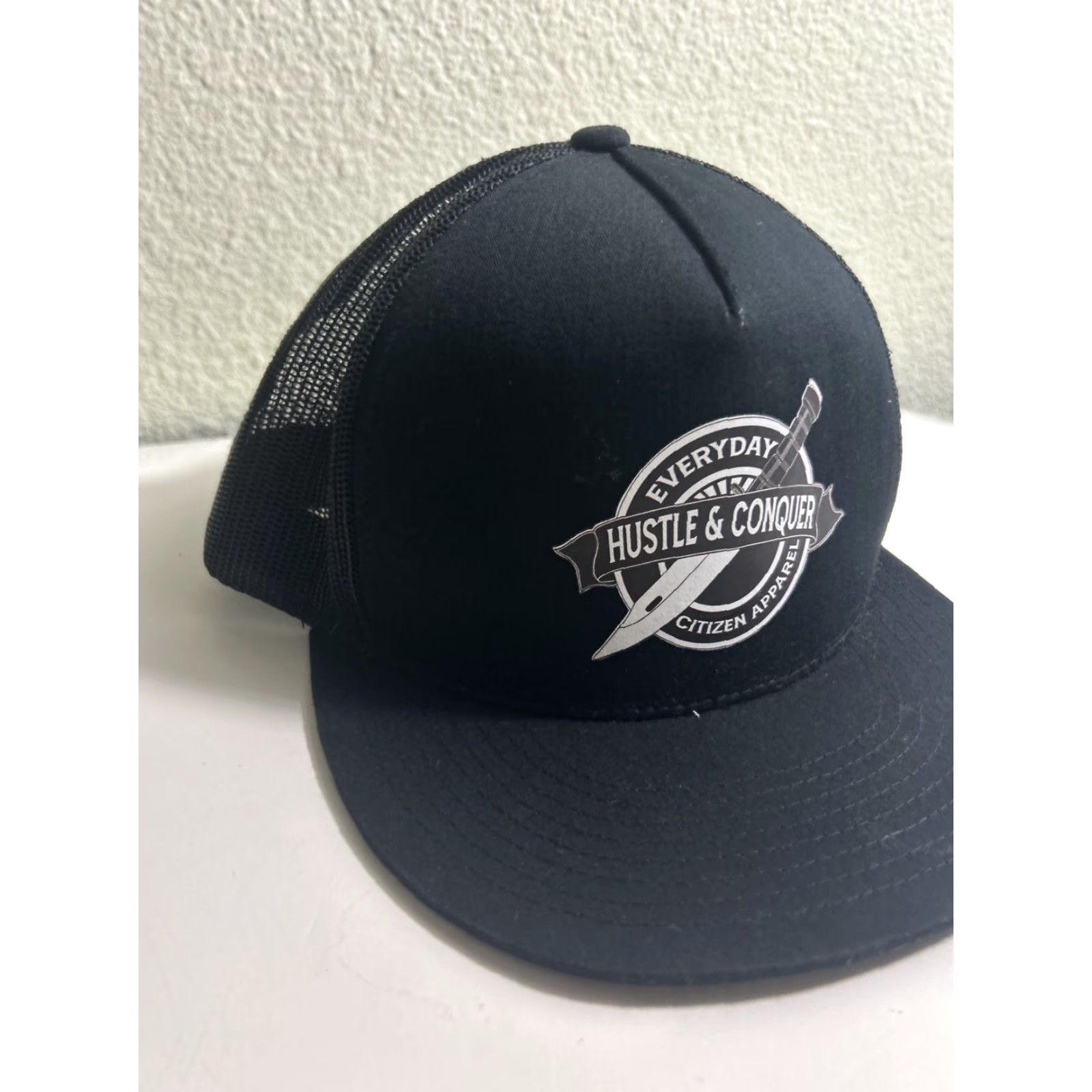 Vintage Hustle And Conquer Citizen Apparel Black Trucker Hat SnapBack Adjustable Men’s Hat Adjustable Black Trucker Hat Size ONE SIZE - 2 Thumbnail