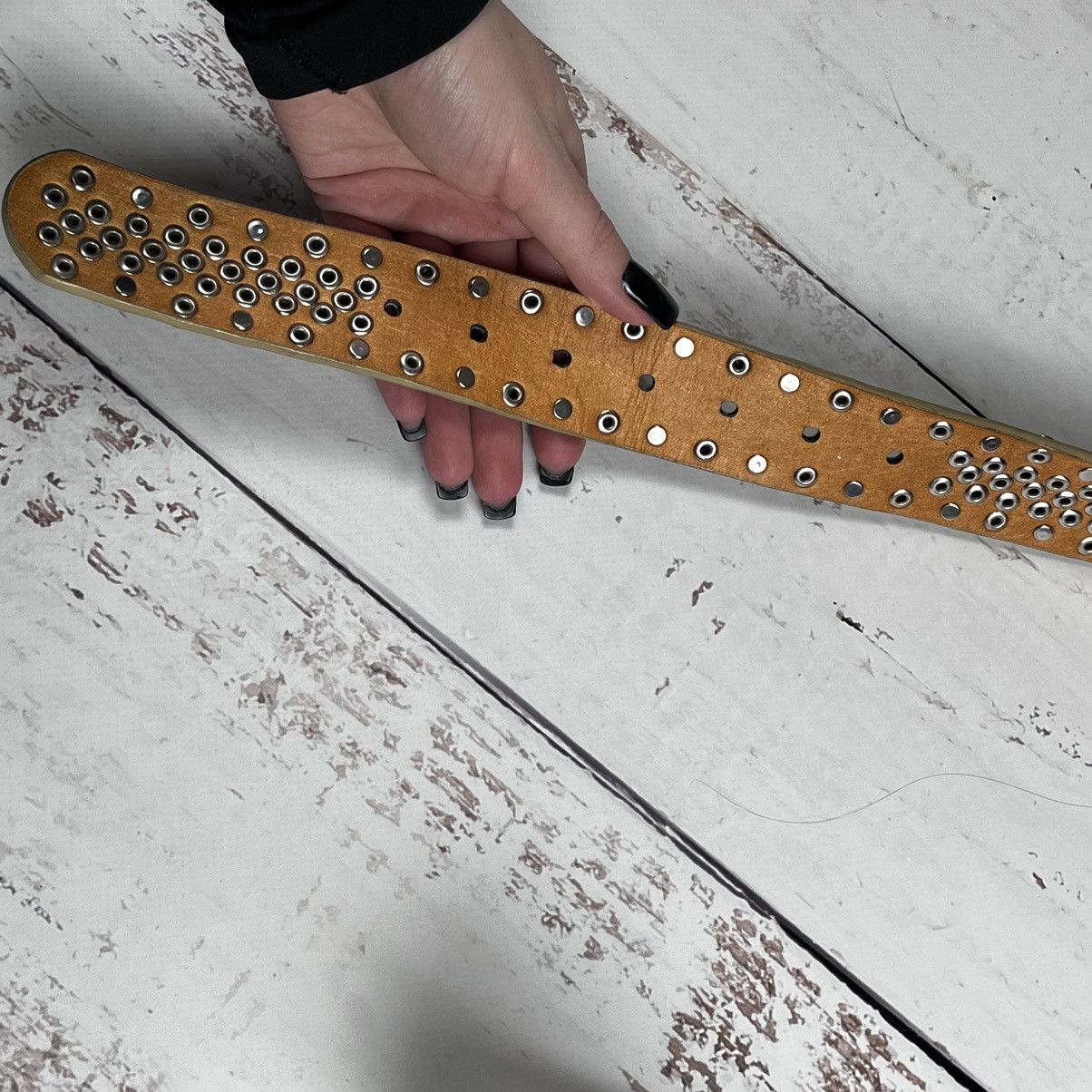 Japanese Brand × Vintage Vintage Leather Belt B.B Simon Style Y2K Opium Size ONE SIZE - 9 Thumbnail