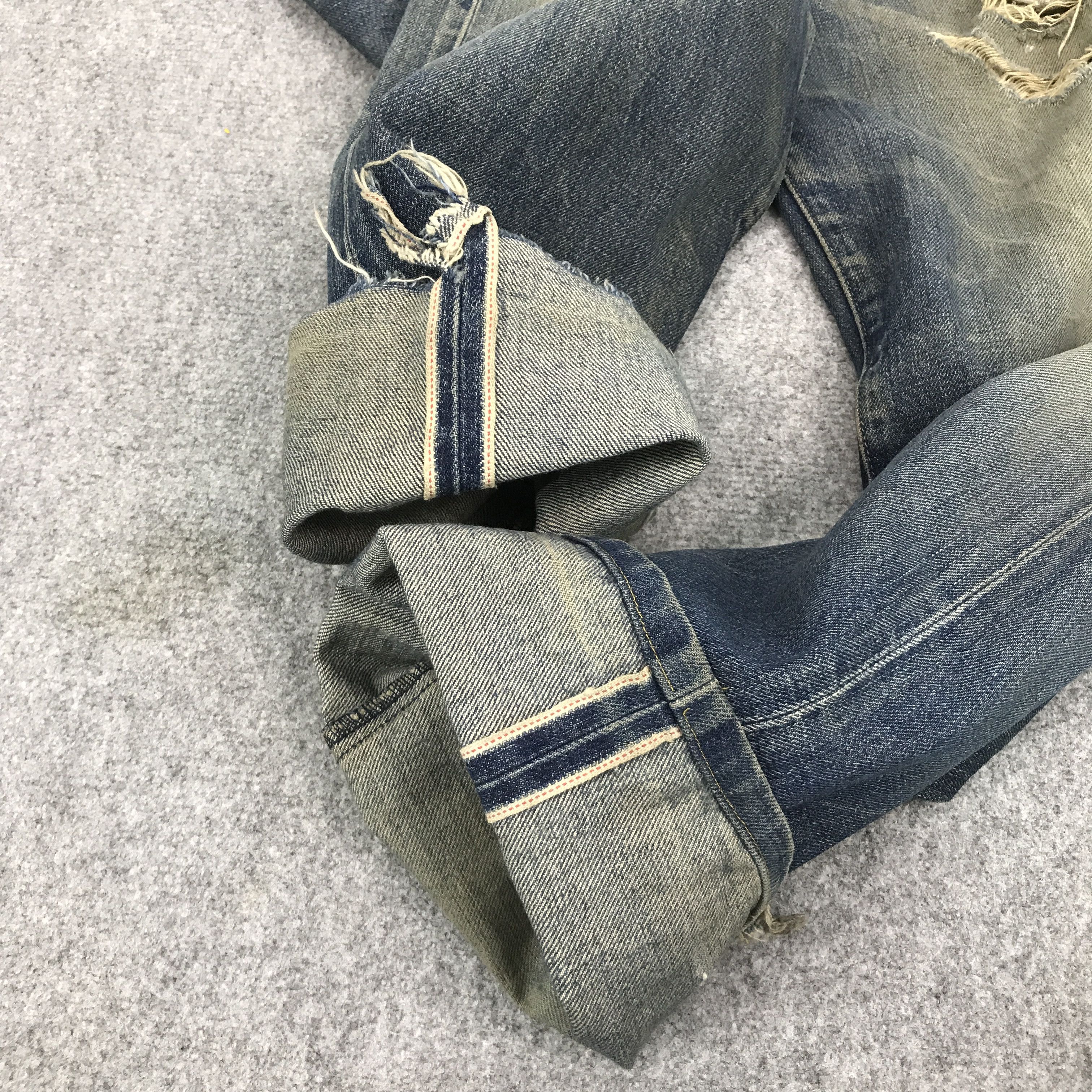 Japanese Brand × Levi's Vintage Clothing VTG🔥LEVI'S BIG E JAPAN SELVAGE DENIM DISTRESSED JEANS Size US 32 / EU 48 - 10 Thumbnail