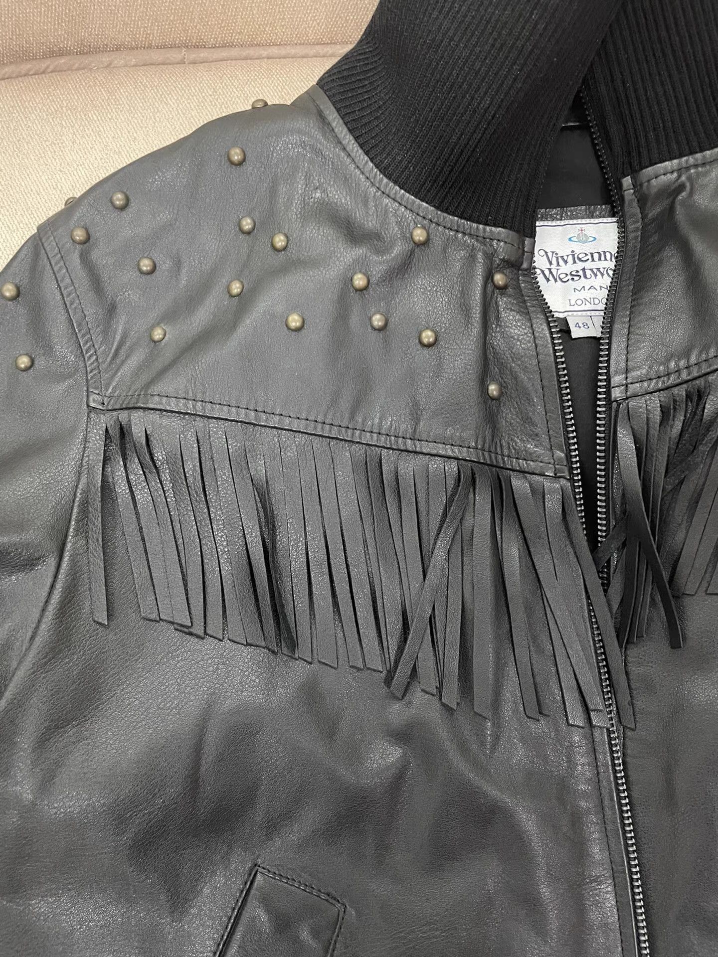 Vivienne Westwood Vivienne Westwood Man Fringed Leather Jacket Ｑ21 Size US M / EU 48-50 / 2 - 6 Thumbnail