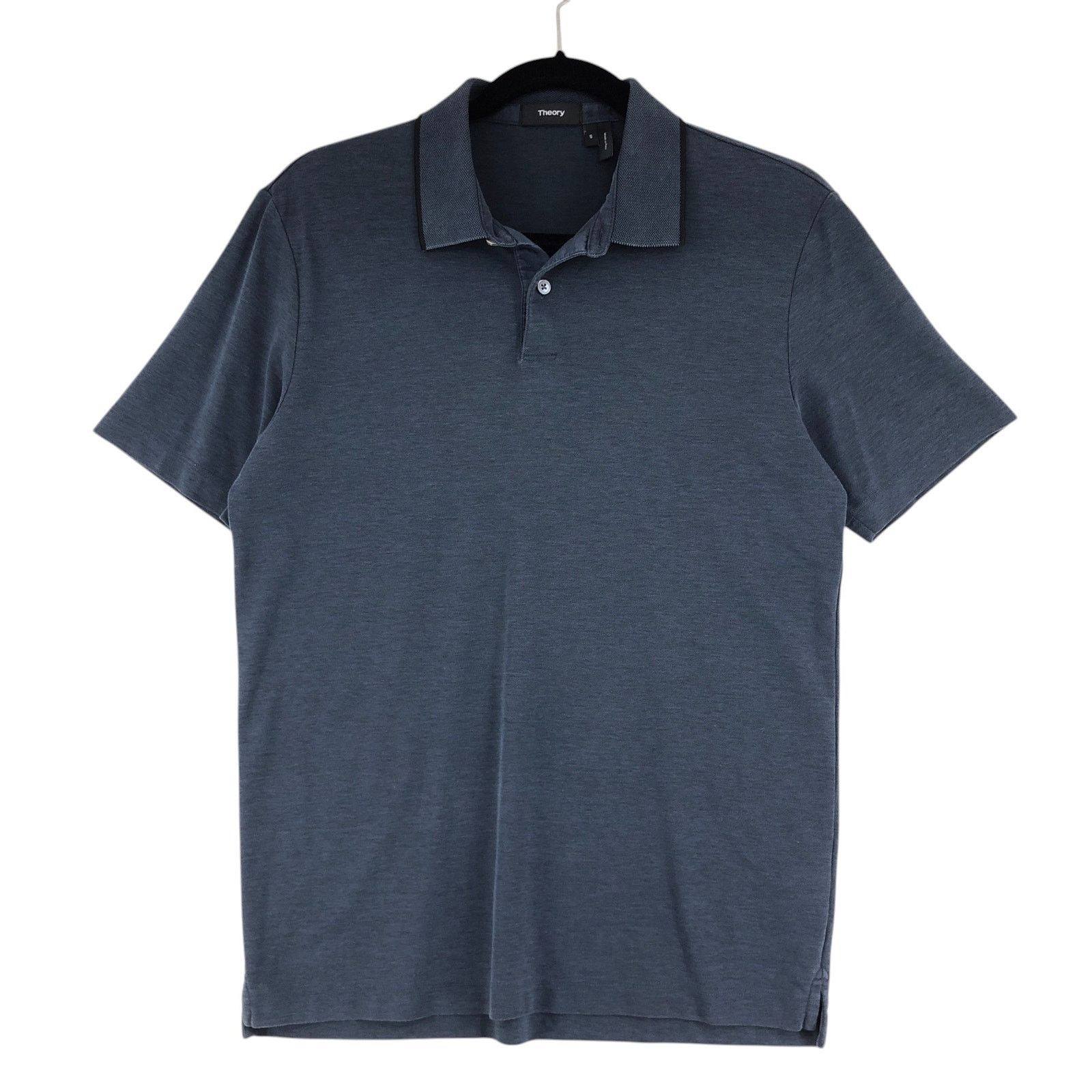 Theory Theory Mens Size S Polo Shirt Pique Short Sleeve Pima Cotton Size US S / EU 44-46 / 1 - 1 Thumbnail