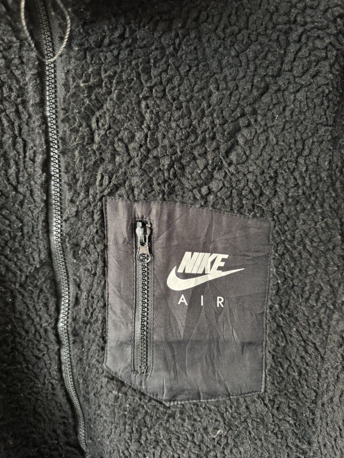 Other Vintage Nike Air Zipper Sherpa Fleece Nylon Pocket Jacket Size US M / EU 48-50 / 2 - 2 Thumbnail