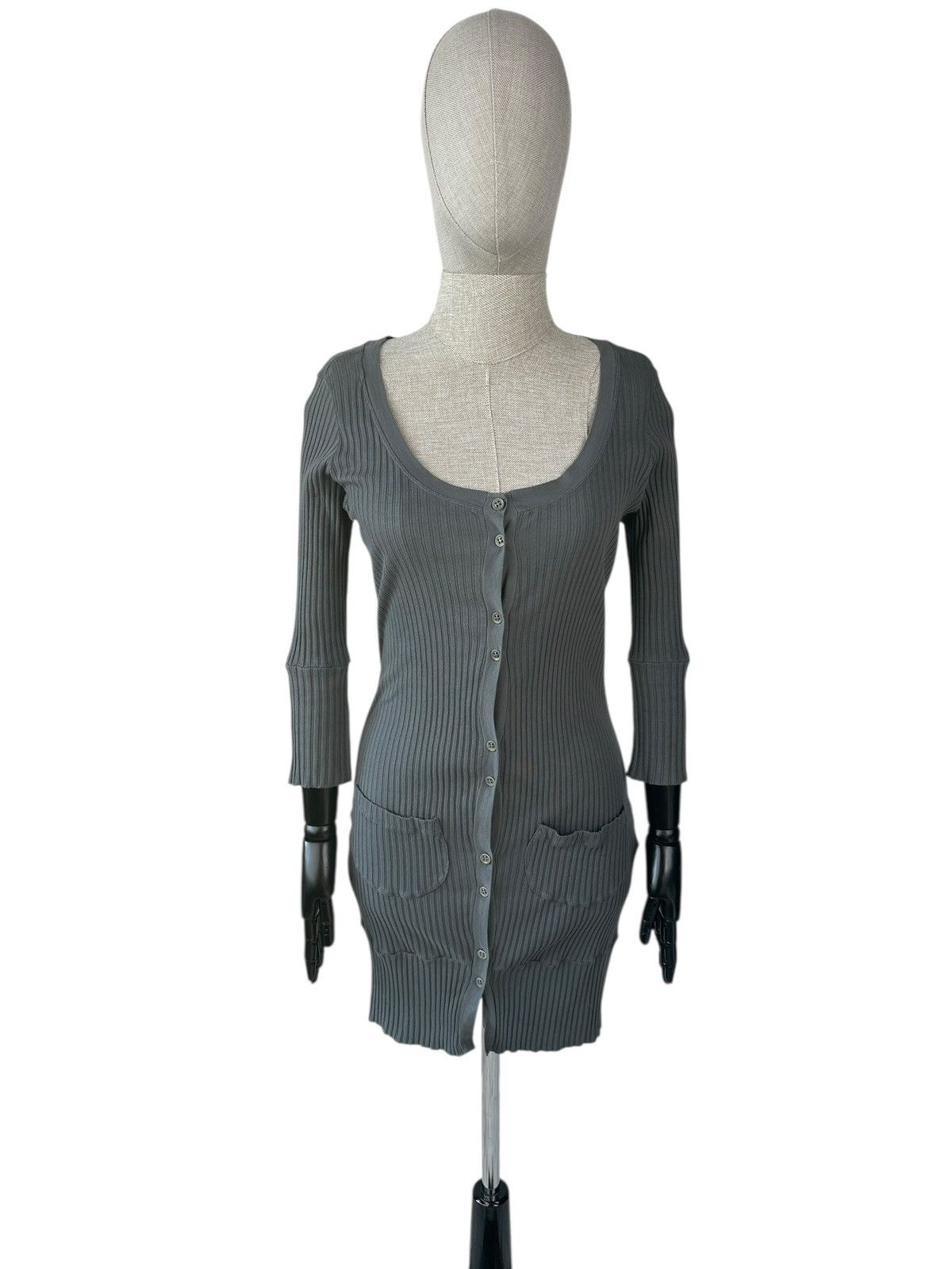 Transit TRANSIT PAR SUCH Lagenlook Button Cardigan Dress Gray size 1 Size S / US 4 / IT 40 - 1 Thumbnail