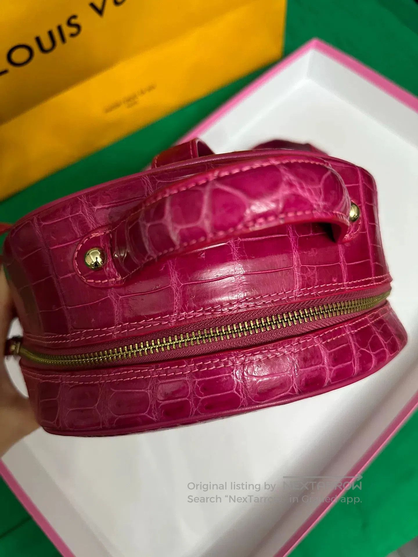 Other Pink Crocodile Leather Backpack. Size ONE SIZE - 4 Thumbnail