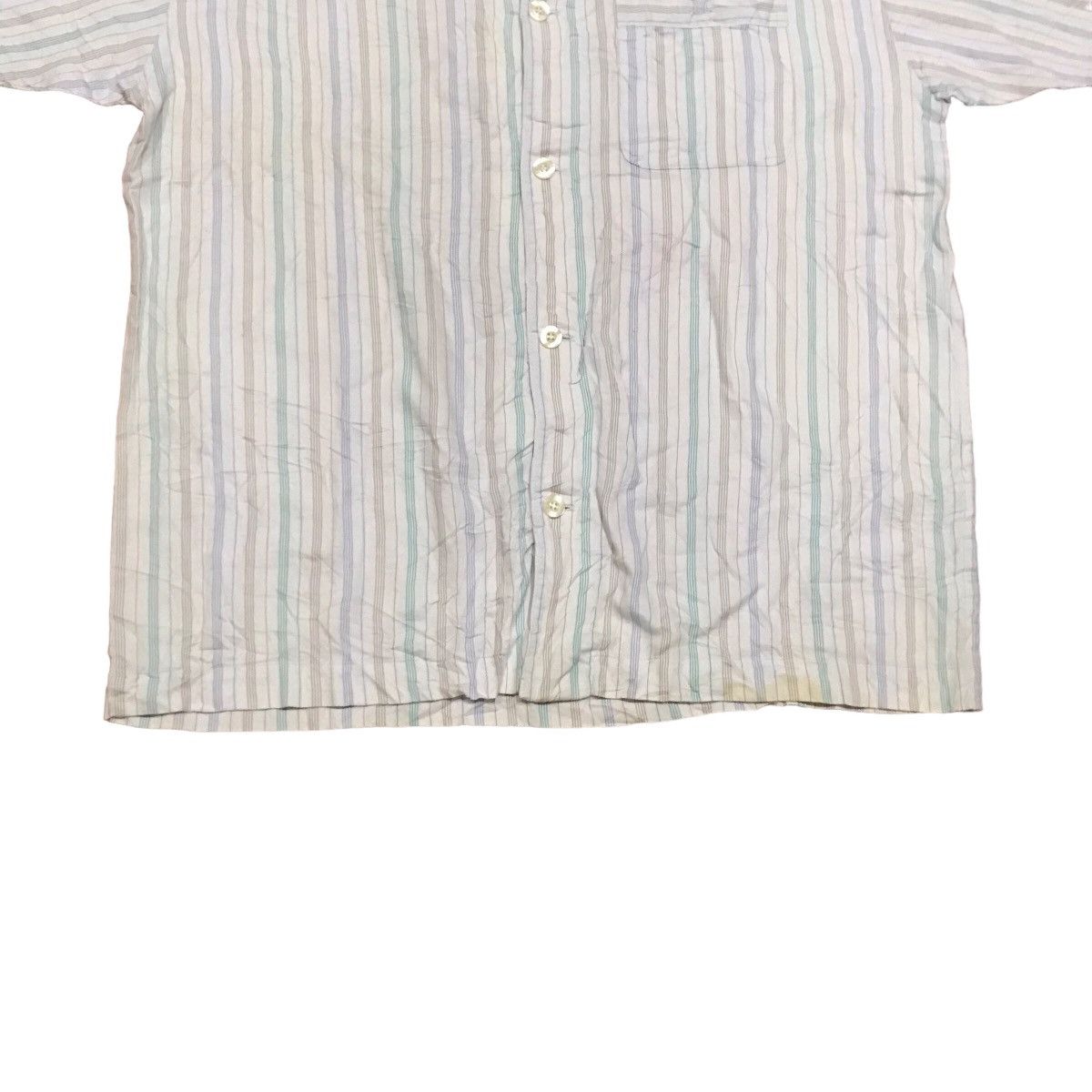 Celine CELINE Mandarin Collar Stripped Shirt Size US L / EU 52-54 / 3 - 4 Thumbnail