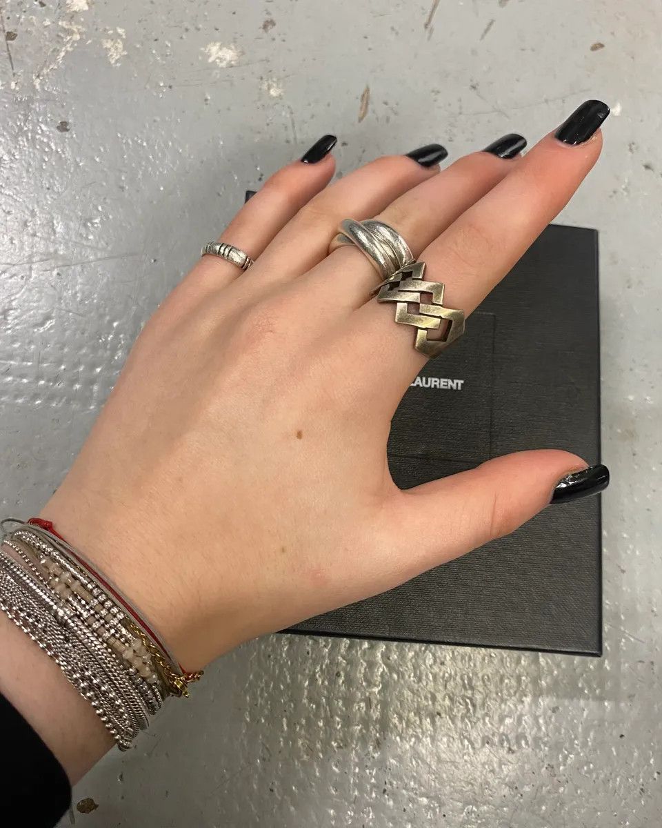 Saint Laurent Paris 2010s Saint Laurent Woven Stainless Steel Ring Size ONE SIZE - 2 Thumbnail