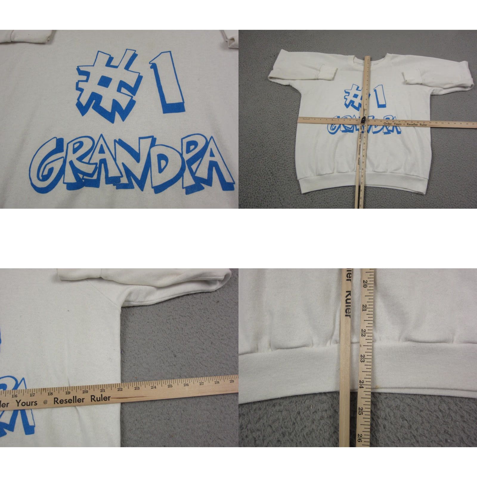 Vintage VINTAGE Healthknit Grandpa Sweatshirt Mens XL White Pullover 90s Care: Machine Washable Pocketed Crew Neck All Seasons Size US XL / EU 56 / 4 - 8 Thumbnail