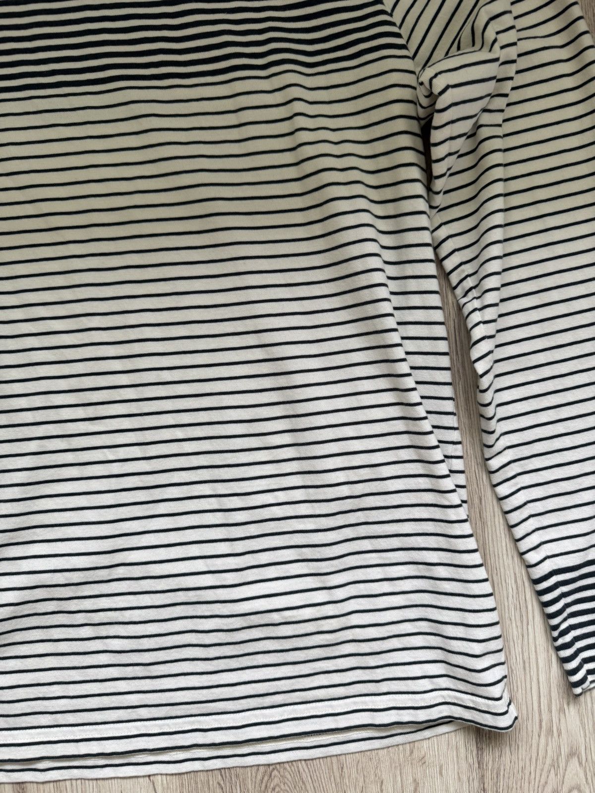 Mr P. Mr P Striped Long Sleeve T-Shirt XL White Blue MR PORTER Size US XL / EU 56 / 4 - 4 Thumbnail