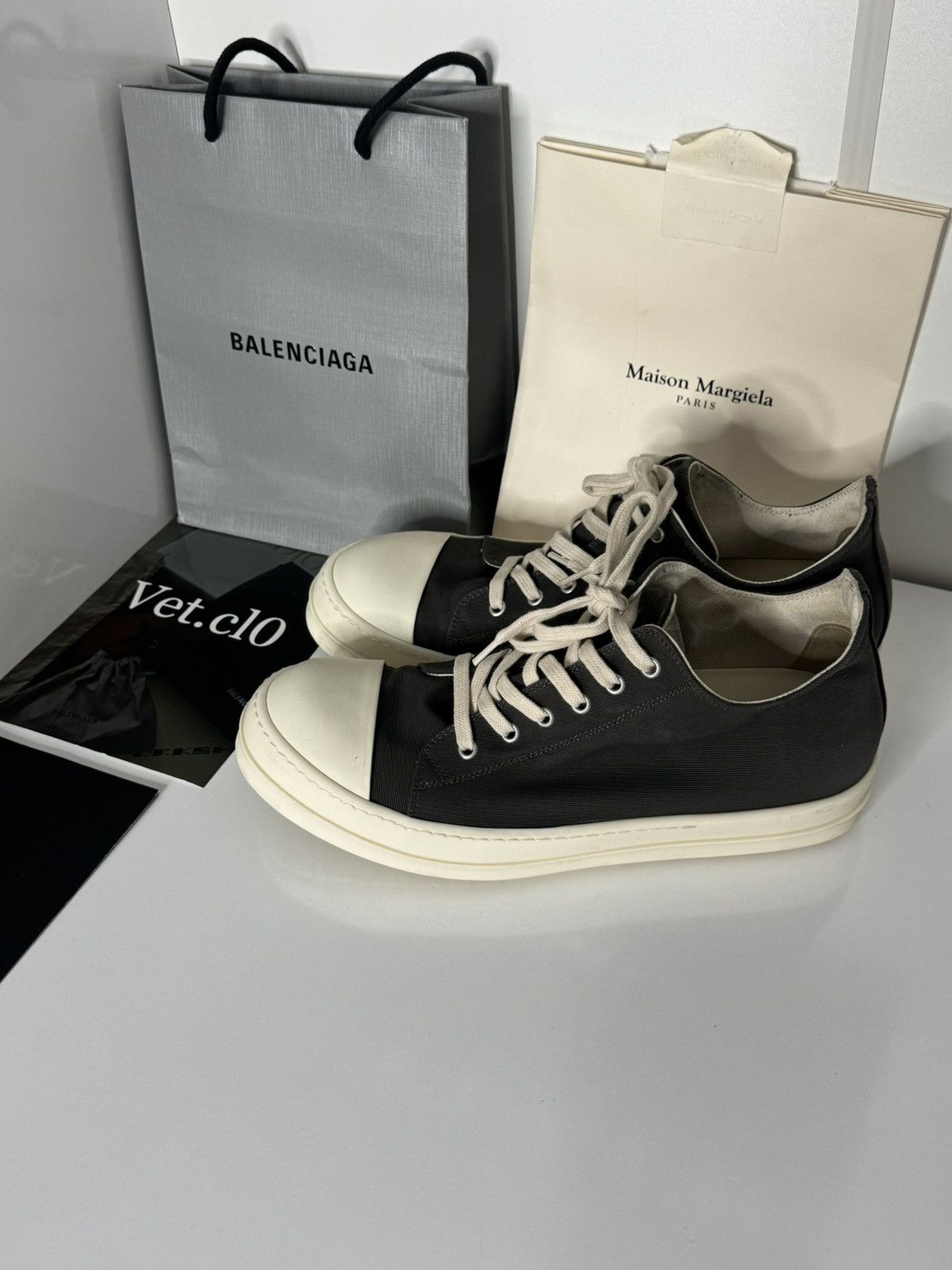 ✅ Rick Owens Drkshdw Ramones Dark Grey Low 44.5