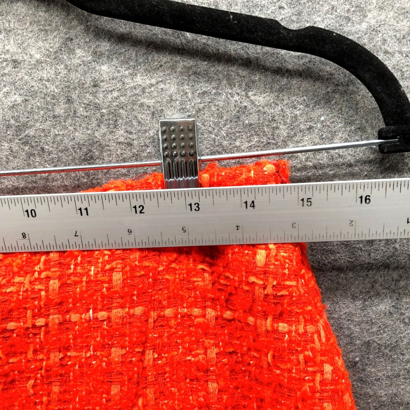 Zara Zara Tweed Mini Skirt Womens M Orange Side Slit Bright Asymmetric Retroglam Size 32" / US 10 / IT 46 - 4 Thumbnail