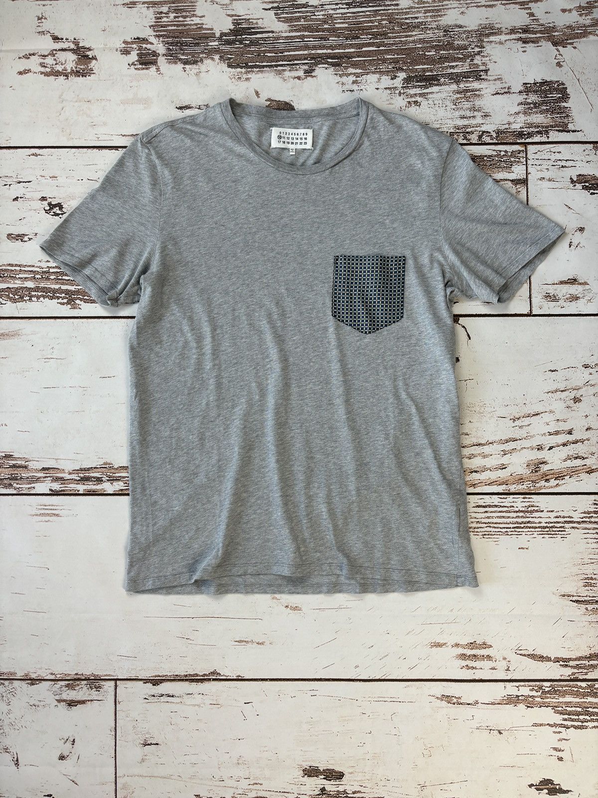 image of Maison Margiela Vintage Pocket T-Shirt Ss13 in Grey, Men's (Size Large)