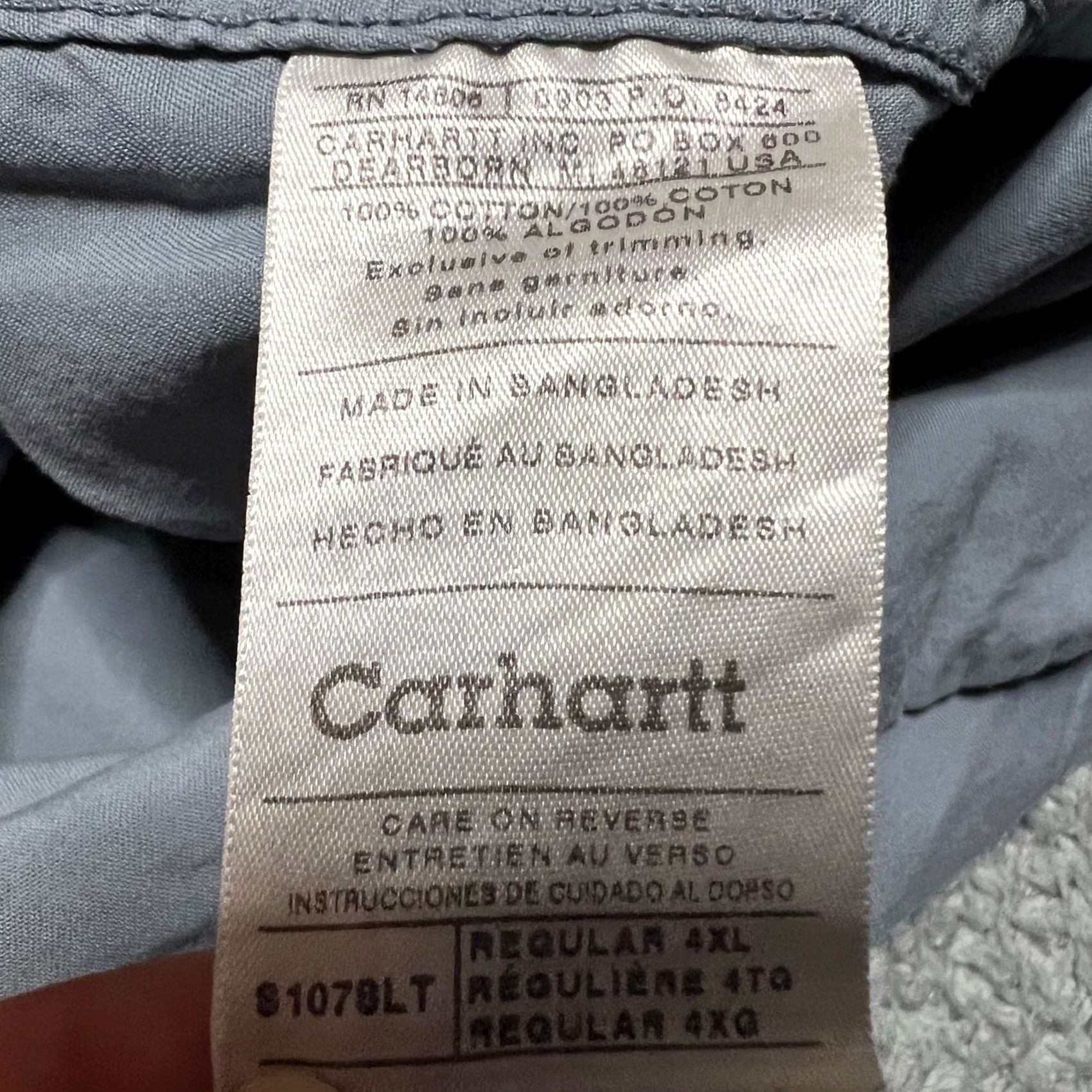 Carhartt Carhartt Shirt Mens 4XL Short Sleeve Blue Workwear Pockets Mens 4XL Size US XXL / EU 58 / 5 - 8 Thumbnail