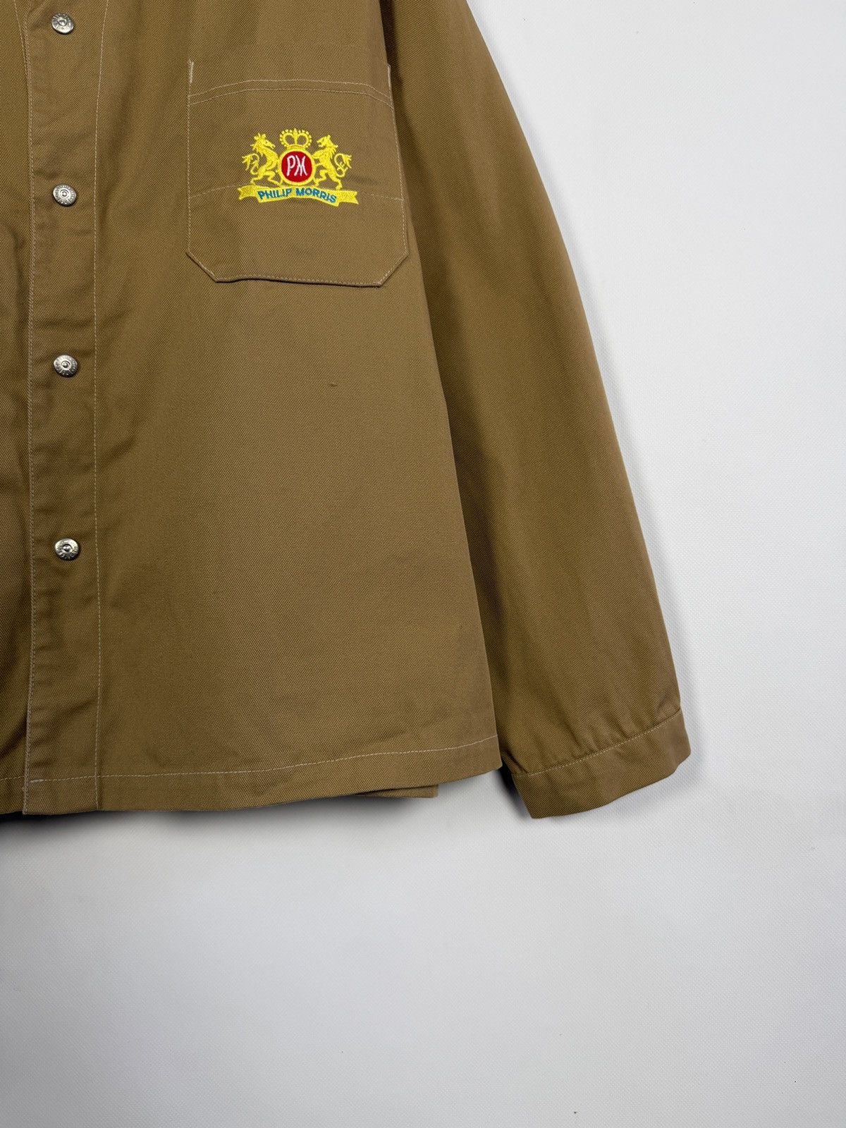 Vintage Vintage Philip Morris Lutteurs Work Shirt Bomber Jacket Y2K Size US XXL / EU 58 / 5 - 5 Thumbnail