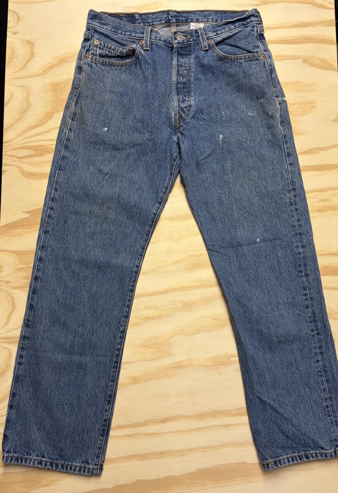 Levi's Levi 501 Mens 34x30 Straight Leg Vintage Red Tab Blue Jeans Size US 34 / EU 50 - 2 Thumbnail