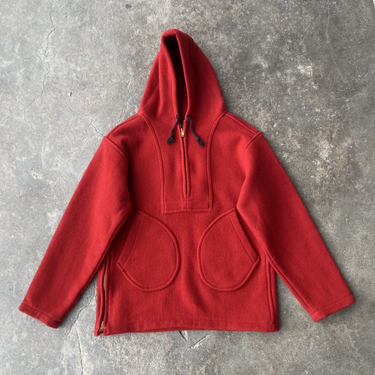Warehouse Warehouse Pullover Wool Melton Jacket Side Zipper Talon USA Size US S / EU 44-46 / 1 - 13 Thumbnail