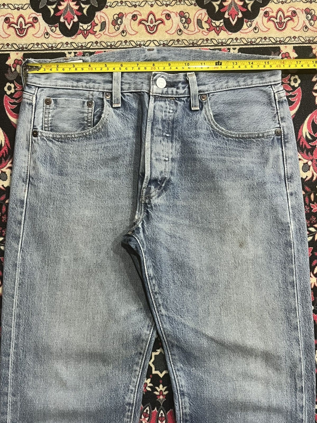 Levi's Levi’s 501 Big E Red Tab USA Flag Label Non Selvedge Jeans Size US 30 / EU 46 - 15 Thumbnail