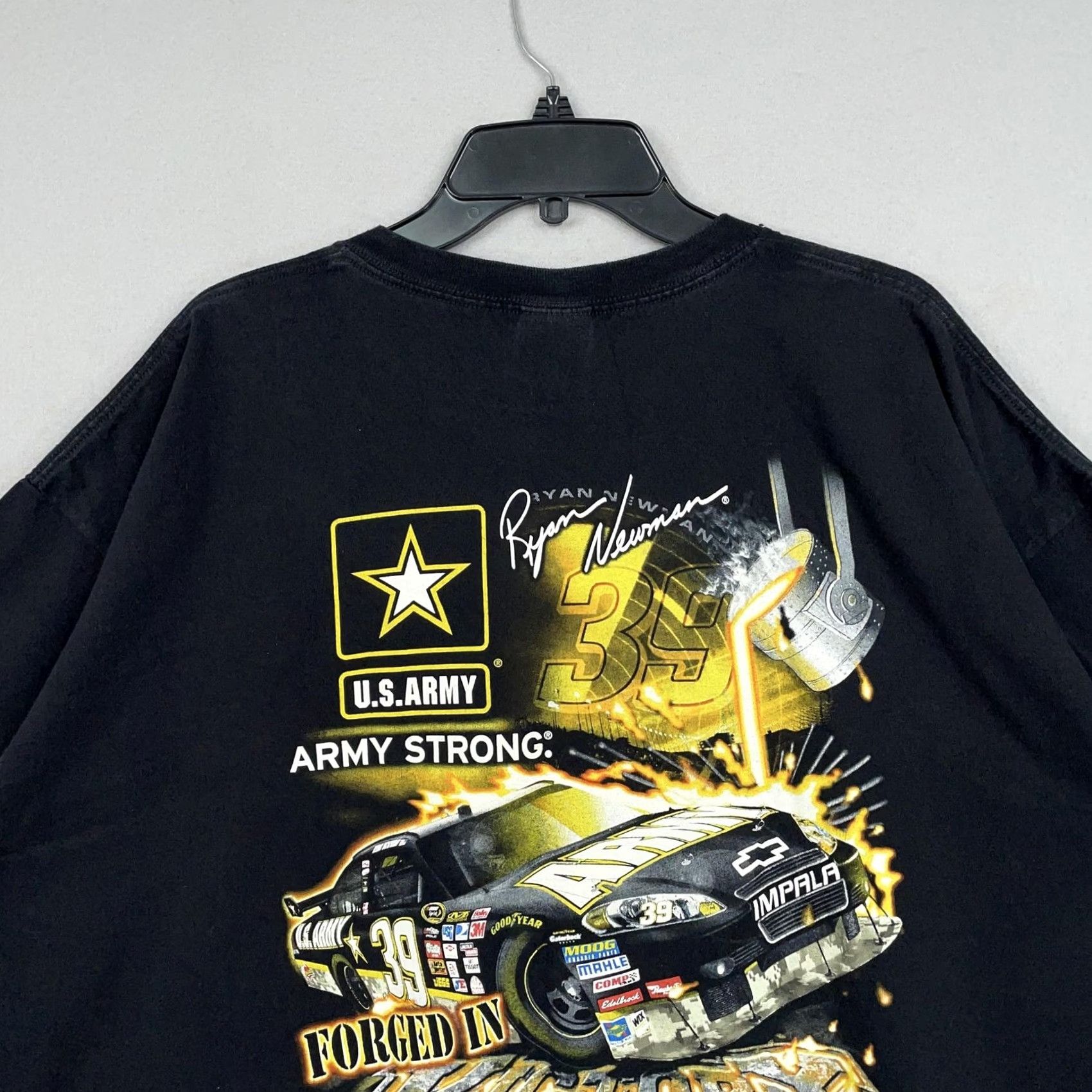 Chase Authentics Ryan Newman Shirt Mens 3XL U.S. Army NASCAR Double Sided Black Racing Tee Size US XXL / EU 58 / 5 - 7 Thumbnail