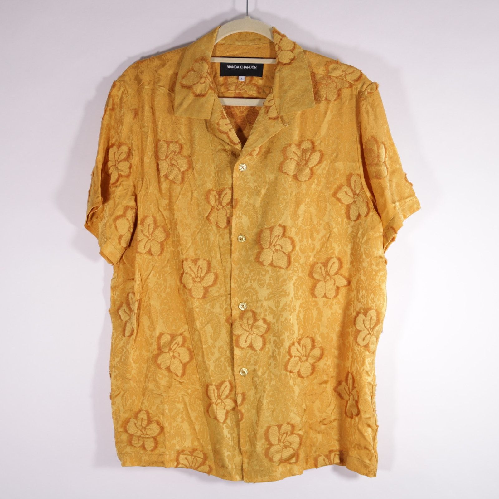 BIANCA CHANDON Bianca Chandon Textured Silk Pattern Shirt Large Brand New Size US L / EU 52-54 / 3 - 1 Thumbnail