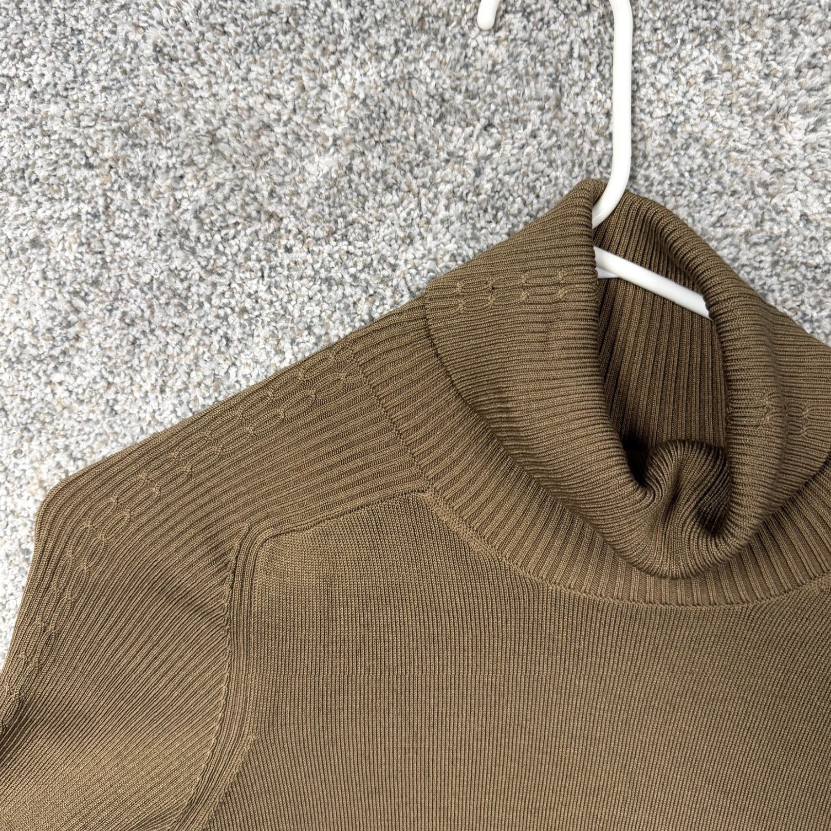 Vintage VTG 90s Carlisle Sweater Womens M Brown Silk Blend Turtleneck Preppy Clean Girl Size M / US 6-8 / IT 42-44 - 5 Thumbnail